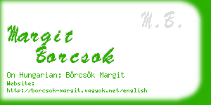 margit borcsok business card